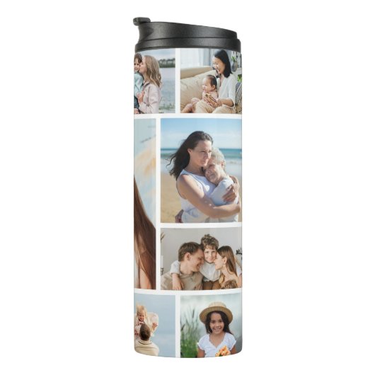 Creëer Uw eigen 13 fotocollage Thermosbeker (Geroteerd rechts)