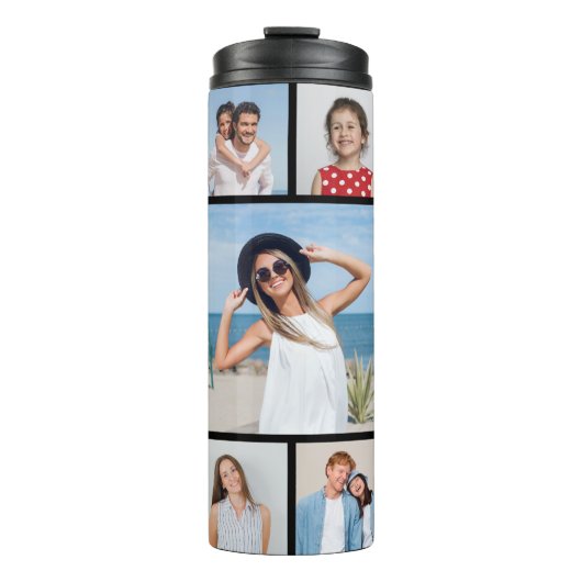 Creëer Uw eigen 13 fotocollage Thermosbeker (Voorkant)