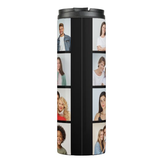 Creëer Uw eigen 13 fotocollage Thermosbeker (Achterkant)