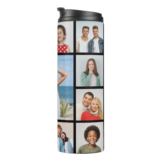 Creëer Uw eigen 13 fotocollage Thermosbeker (Geroteerd rechts)