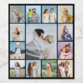 Creëer Uw eigen 13 fotocollage Wijn Etiket (Enkel label)