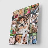 Creëer Uw eigen 13 Fotoverzamelnaam Vierkante Klok (Hoek)