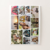 Creëer Uw eigen 14 fotocollage fotoblok Legpuzzel (Verticaal)