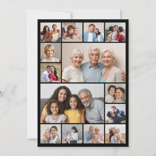 Creëer Uw eigen 14 Fotocollage Groet Kaart (Voorkant)