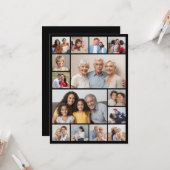 Creëer Uw eigen 14 Fotocollage Groet Kaart (Voorkant / Achterkant in situ)