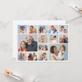Creëer Uw eigen 14 Fotocollage Groet Kaart (Voorkant / Achterkant in situ)