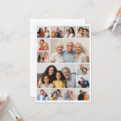 Creëer Uw eigen 14 Fotocollage Groet Kaart (Voorkant / Achterkant in situ)
