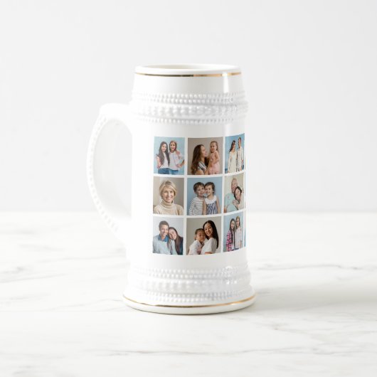 Creëer Uw eigen 15 fotocollage Bierpul (Voorkant links)