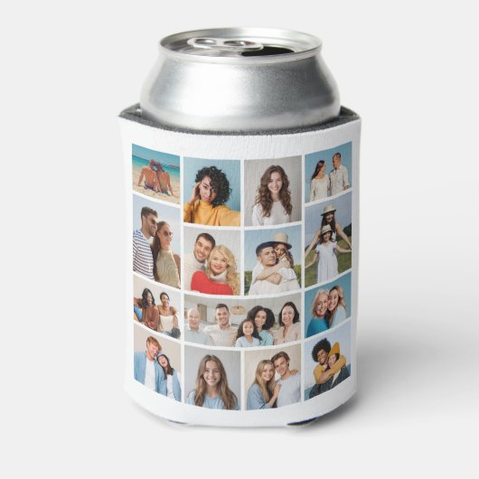 Creëer Uw eigen 15 fotocollage Blikjeskoeler (Blikje Achterkant)