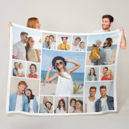 Creëer Uw eigen 15 fotocollage Fleece Deken