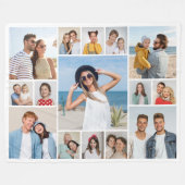 Creëer Uw eigen 15 fotocollage Fleece Deken (Voorkant (Horizontaal))