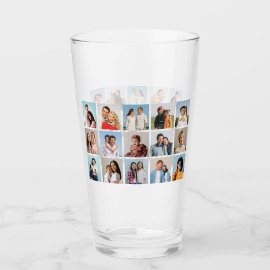 Creëer Uw eigen 15 fotocollage Glas (Voorkant)