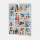 Creëer Uw eigen 15 fotocollage Glas Ornament (Voorkant links)