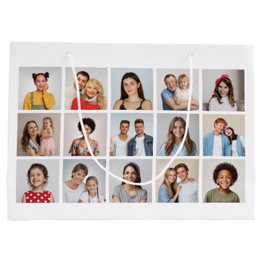 Creëer Uw eigen 15 fotocollage Groot Cadeauzakje (Achterkant)