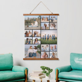 Creëer Uw eigen 15 fotocollage Hangend Wandkleed
