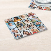 Creëer Uw eigen 15 fotocollage Kartonnen Onderzetters (Schuin)