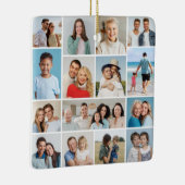 Creëer Uw eigen 15 fotocollage Keramisch Ornament (Rechts)