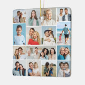 Creëer Uw eigen 15 fotocollage Keramisch Ornament (Links)