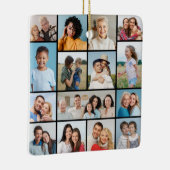 Creëer Uw eigen 15 fotocollage Keramisch Ornament (Rechts)