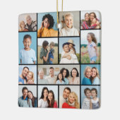 Creëer Uw eigen 15 fotocollage Keramisch Ornament (Links)