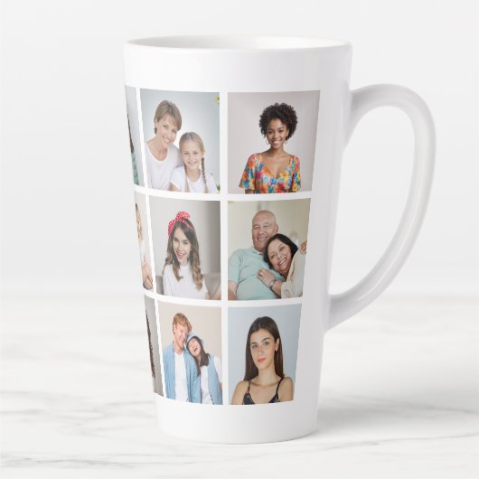 Creëer Uw eigen 15 fotocollage Latte Mok (Rechts)