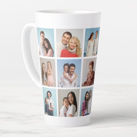 Creëer Uw eigen 15 fotocollage Latte Mok (Linkerhoek)