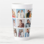 Creëer Uw eigen 15 fotocollage Latte Mok (Voorkant)