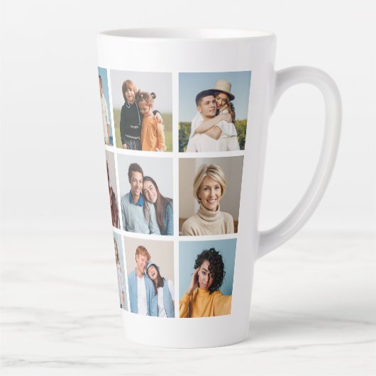 Creëer Uw eigen 15 fotocollage Latte Mok (Rechts)