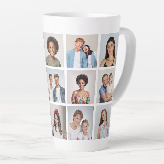 Creëer Uw eigen 15 fotocollage Latte Mok (Rechterhoek)