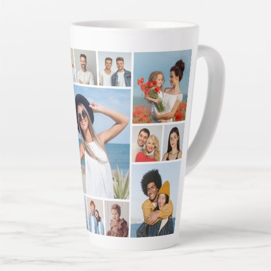 Creëer Uw eigen 15 fotocollage Latte Mok (Rechterhoek)