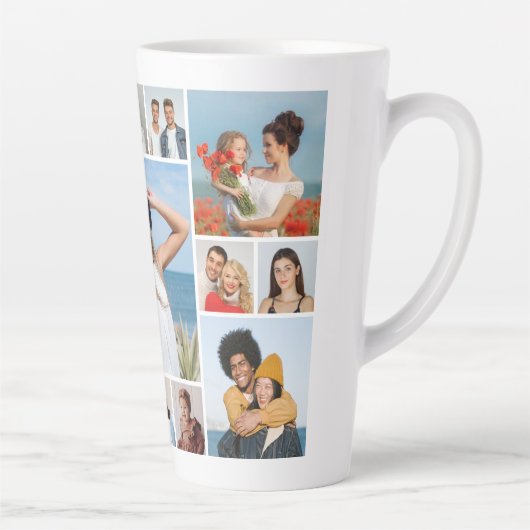 Creëer Uw eigen 15 fotocollage Latte Mok (Rechts)