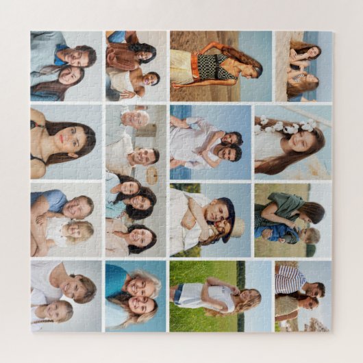 Creëer Uw eigen 15 fotocollage Legpuzzel (Horizontaal)