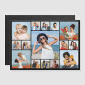 Creëer Uw eigen 15-fotocollage-magneetkaart (Voorkant / Achterkant)