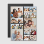 Creëer Uw eigen 15-fotocollage-magneetkaart (Voorkant / Achterkant)