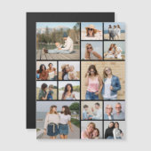 Creëer Uw eigen 15-fotocollage-magneetkaart (Voorkant / Achterkant)