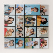 Creëer Uw eigen 15-fotocollage-magneetkaart Legpuzzel (Horizontaal)