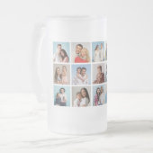 Creëer Uw eigen 15 fotocollage Matglas Bierpul (Voorkant links)