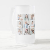 Creëer Uw eigen 15 fotocollage Matglas Bierpul (Voorkant links)