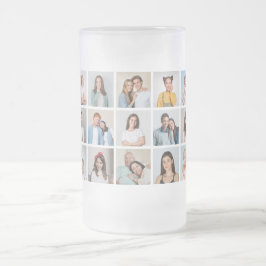Creëer Uw eigen 15 fotocollage Matglas Bierpul