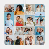 Creëer Uw eigen 15 fotocollage Metalen Ornament (Achterkant)