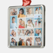 Creëer Uw eigen 15 fotocollage Metalen Ornament (Links)