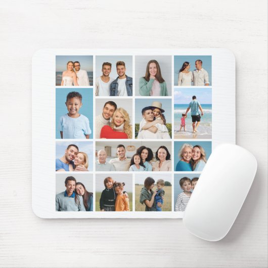 Creëer Uw eigen 15 fotocollage Muismat (Met muis)