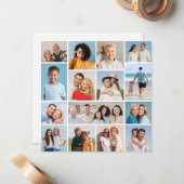 Creëer Uw eigen 15 fotocollage Notitiekaartje (Voorkant / Achterkant in situ)