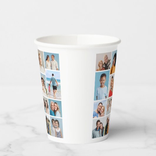 Creëer Uw eigen 15 fotocollage Papieren Bekers (Links)