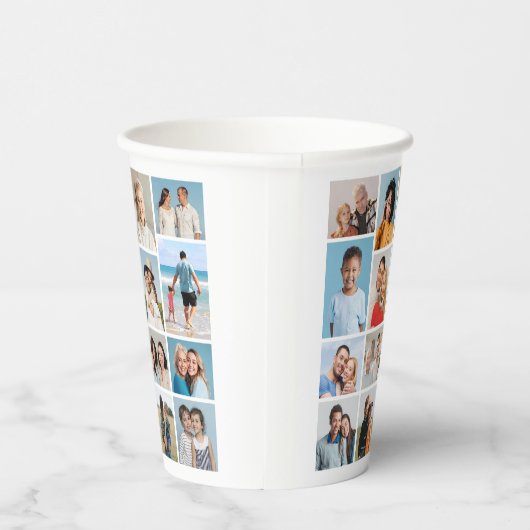 Creëer Uw eigen 15 fotocollage Papieren Bekers (Rechts)