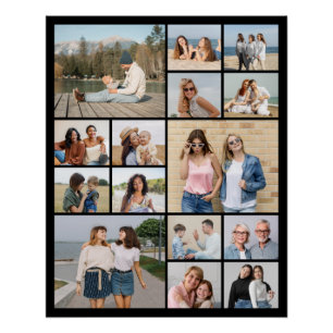 Creëer Uw eigen 15 fotocollage Perfect Poster