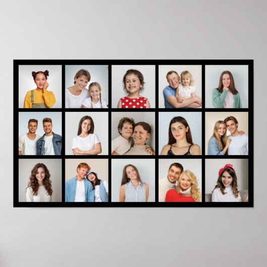 Creëer Uw eigen 15 fotocollage Poster (Voorkant)