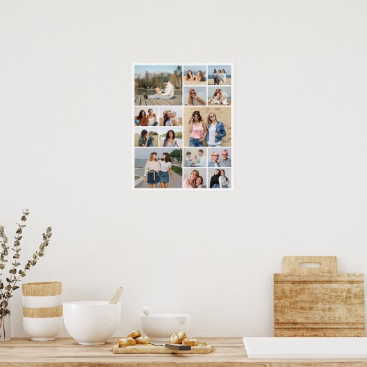 Creëer Uw eigen 15 fotocollage Poster (Keuken)