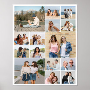 Creëer Uw eigen 15 fotocollage Poster