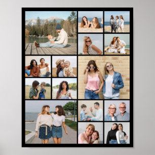 Creëer Uw eigen 15 fotocollage Poster